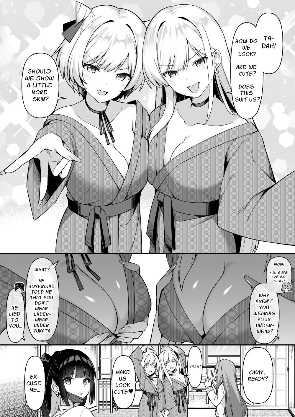 Hentai Manga Comic-Gals on a Hot-spring Inn Trip are Shown Who's Boss by their Big Dick Waiter-Read-6